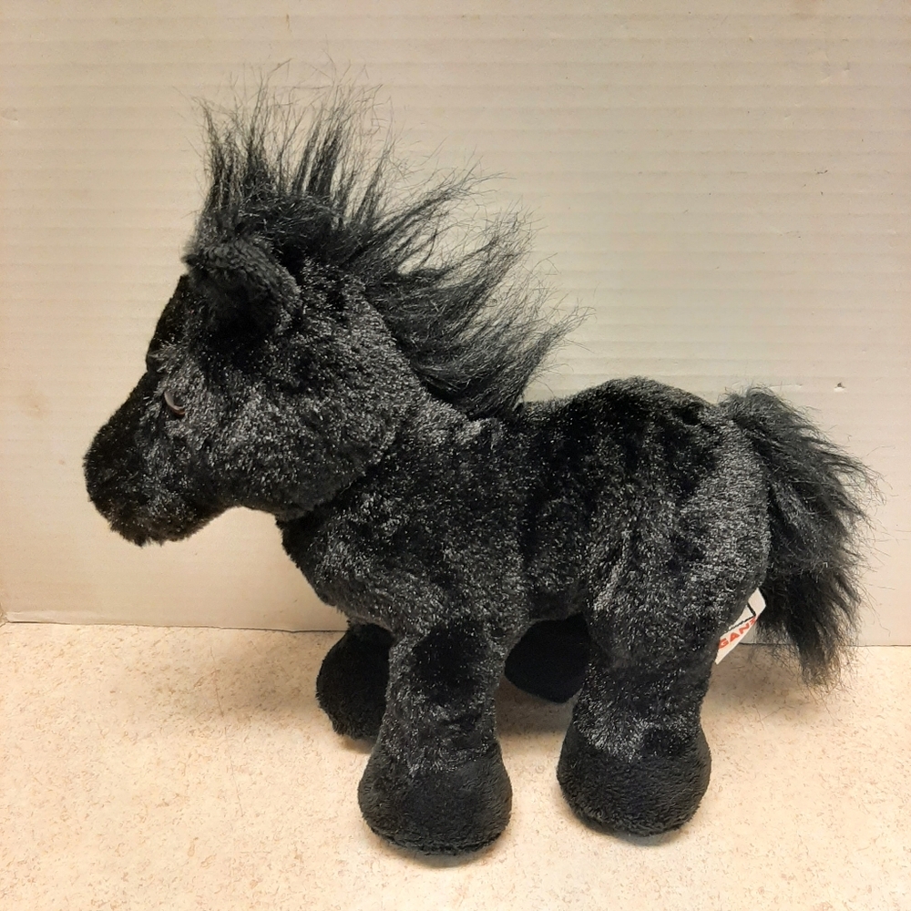🔥Ganz Webkinz Black Stallion Plush Horse No Code C325